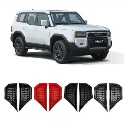 Side Fender Vent Decorative Stickers Matte Red Trim for 2024 Toyota Land Cruiser Prado LC250