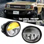 LED Fog Light Assembly with Daytime Running Light for Toyota Land Cruiser J70 LC70 LC71 LC76 LC78 LC79, 6000K White