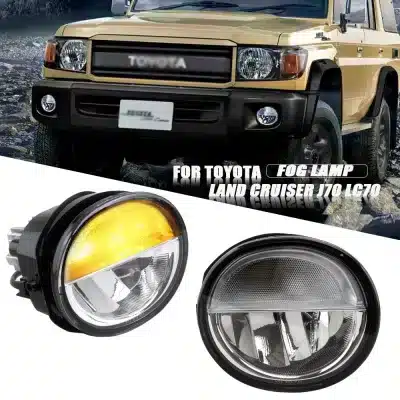 LED Fog Light Assembly with Daytime Running Light for Toyota Land Cruiser J70 LC70 LC71 LC76 LC78 LC79, 6000K White LED Fog Light Assembly with Daytime Running Light for Toyota Land Cruiser J70 LC70 LC71 LC76 LC78 LC79, 6000K White