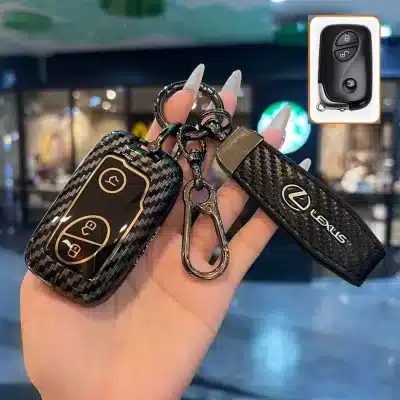 Zinc Alloy Car Key Fob Cover Case Carbon Fiber Style for Lexus ES250 IS300 GX460 RX270 GS300 CT LX, 4-Button Protector Shell Zinc Alloy Car Key Fob Cover Case Carbon Fiber Style for Lexus ES250 IS300 GX460 RX270 GS300 CT LX, 4-Button Protector Shell