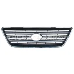 Front Bumper Upper Grille Replacement for 2004-2009 Lexus GX470, ABS Plastic Finish