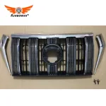 Front Bumper Upper Grille Mesh for 2018 Toyota Land Cruiser Prado LC150, Facelift Model Replacement