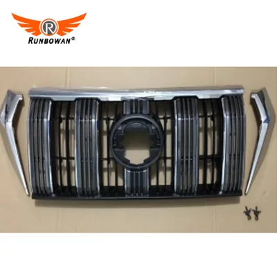 Front Bumper Upper Grille Mesh for 2018 Toyota Land Cruiser Prado LC150, Facelift Model Replacement