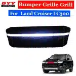 GR Sport Style Front Upper Grille Silver Replacement for 2023 Toyota Land Cruiser LC300