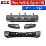 Full Body Kit Front & Rear Bumper Lip Surrounds Silver for 2024 Toyota Land Cruiser Prado LC250, Mona Lisa Style Sport Edition