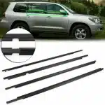4-Piece Window Weatherstrip Outward Door Seal Belt for Toyota Land Cruiser 200 Series 2008-2012, Waterproof Outer Sealing Strip