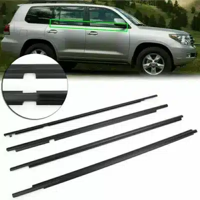 4-Piece Window Weatherstrip Outward Door Seal Belt for Toyota Land Cruiser 200 Series 2008-2012, Waterproof Outer Sealing Strip