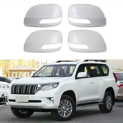 Right Side Mirror Cover Chrome Housing Replacement for 2010-2021 Toyota Land Cruiser Prado FJ150, ABS Electroplated Right Side Mirror Cover Chrome Housing Replacement for 2010-2021 Toyota Land Cruiser Prado FJ150, ABS Electroplated