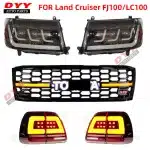 Smoked Lens LED Tail Lights Assembly for Toyota Land Cruiser LC100 FJ100 1998-2007 Rear Brake Lamps