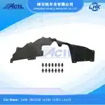 Front and Rear Mudguards Splash Guards Set for Toyota Land Cruiser LC100 & Lexus LX470, Black 4-Piece Kit