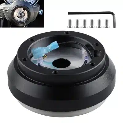 120H Steering Wheel Hub Adapter Boss Kit Connector for Older Toyota Models, Black Aluminum Alloy 120H Steering Wheel Hub Adapter Boss Kit Connector for Older Toyota Models, Black Aluminum Alloy