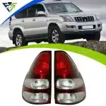 Rear Tail Light Assembly Red Lens Pair for 2003-2009 Toyota Land Cruiser Prado FJ120, Original Style Replacement