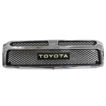Retro Matte Black Front Intake Grille with Emblem for Toyota Land Cruiser LC70 FJ Cruiser 70 Series, Durable Metal Mesh