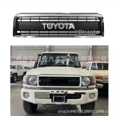 Front Radiator Grille TRD Style for 2007-2021 Toyota Land Cruiser LC76 LC79 FJ79, PP Matte Black Front Radiator Grille TRD Style for 2007-2021 Toyota Land Cruiser LC76 LC79 FJ79, PP Matte Black