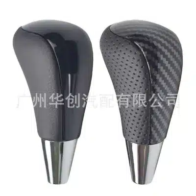 Automatic Gear Shift Knob Gloss Black with Grey Leather Perforated for Toyota Prado Land Cruiser Corolla Camry and Lexus ES RX GS Series Automatic Gear Shift Knob Gloss Black with Grey Leather Perforated for Toyota Prado Land Cruiser Corolla Camry and Lexus ES RX GS Series