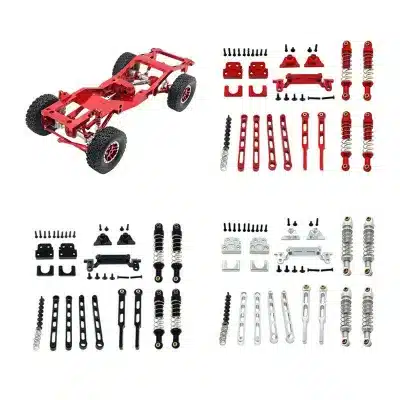 Full Metal Linkage Rod & Shock Absorber Upgrade Kit with Mounts for MN82 LC79 1/12 RC Crawler Full Metal Linkage Rod & Shock Absorber Upgrade Kit with Mounts for MN82 LC79 1/12 RC Crawler