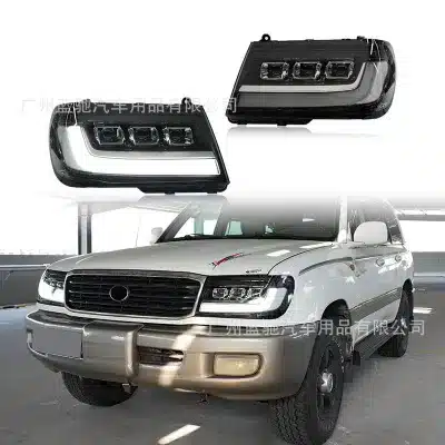LED Projector Headlight Assembly with DRL Replacement for 1998-2007 Toyota Land Cruiser LC100, IP68 Waterproof LED Projector Headlight Assembly with DRL Replacement for 1998-2007 Toyota Land Cruiser LC100, IP68 Waterproof