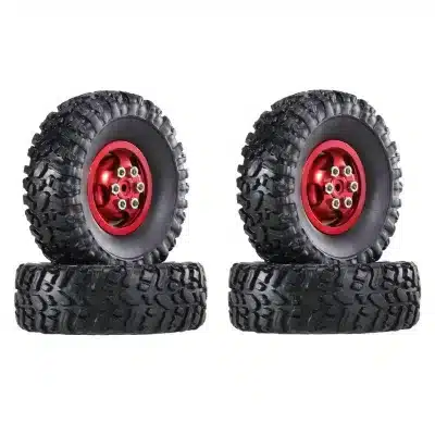 Metal Upgrade Wheel Tires Set for MN82 LC79 MN78 1/12 RC Crawler, Silver Rims High Grip Rubber Metal Upgrade Wheel Tires Set for MN82 LC79 MN78 1/12 RC Crawler, Silver Rims High Grip Rubber