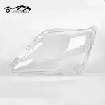 Right Passenger Side Headlight Lens Cover for 2007-2011 Lexus LX570, Clear PC Plastic Shell with Black Trim