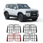 Rear Taillight Guard Trim Covers Matte Red for Toyota Prado LC250 2024+, ABS Protective Frame Modification Accessories