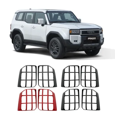Rear Taillight Guard Trim Covers Matte Red for Toyota Prado LC250 2024+, ABS Protective Frame Modification Accessories Rear Taillight Guard Trim Covers Matte Red for Toyota Prado LC250 2024+, ABS Protective Frame Modification Accessories
