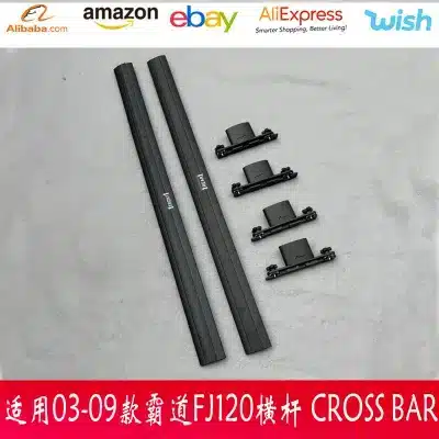 Roof Rack Cross Bars Set for 2003-2009 Toyota Land Cruiser Prado FJ120, Black Aluminum Luggage Carrier Roof Rack Cross Bars Set for 2003-2009 Toyota Land Cruiser Prado FJ120, Black Aluminum Luggage Carrier