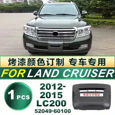 Front Bumper Winch Cover Trim for 2012-2015 Toyota Land Cruiser LC200, Customizable Paint Color, PP Material Front Bumper Winch Cover Trim for 2012-2015 Toyota Land Cruiser LC200, Customizable Paint Color, PP Material