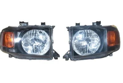 Front Headlight Assembly Set Left & Right Pair for Toyota Land Cruiser FJ70 FJ72 FJ75 Pickup, Black Housing Front Headlight Assembly Set Left & Right Pair for Toyota Land Cruiser FJ70 FJ72 FJ75 Pickup, Black Housing
