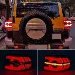 LED Tail Light Assembly for 2007-2020 Toyota FJ Cruiser, Smoked Lens Rear Brake Lamp with Sequential Turn Signals
