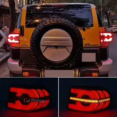 LED Tail Light Assembly for 2007-2020 Toyota FJ Cruiser, Smoked Lens Rear Brake Lamp with Sequential Turn Signals LED Tail Light Assembly for 2007-2020 Toyota FJ Cruiser, Smoked Lens Rear Brake Lamp with Sequential Turn Signals