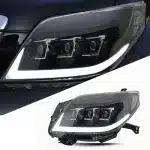 LED Headlight Assembly with DRL and Turn Signals for 2010-2013 Toyota Prado LC150, 3-Eye Projector Upgrade