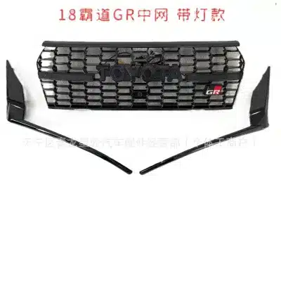GR Style Gloss Black Front Grille Replacement for 2018 Toyota Land Cruiser Prado FJ150, ABS Plastic