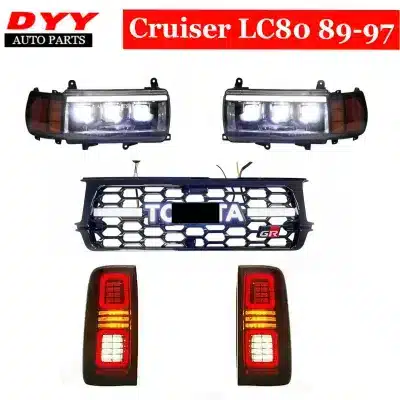 Full LED Lighting & Grille Kit for Toyota Land Cruiser LC80 FZJ80 4500, Includes Headlights, Taillights, and Illuminated Front Grille Full LED Lighting & Grille Kit for Toyota Land Cruiser LC80 FZJ80 4500, Includes Headlights, Taillights, and Illuminated Front Grille