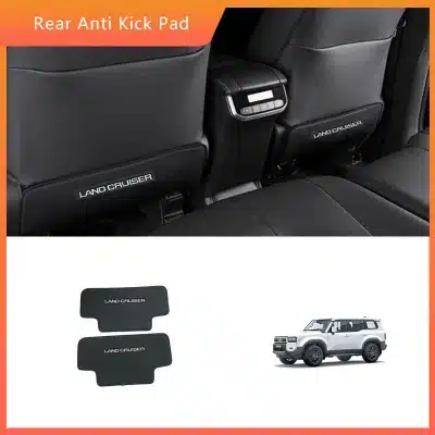 Rear Seat Back Anti-Kick Protector Pads Black Leather for 2024 Toyota Land Cruiser Prado LC250 Rear Seat Back Anti-Kick Protector Pads Black Leather for 2024 Toyota Land Cruiser Prado LC250
