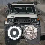 Right Side LED Headlight Assembly Plum Blossom High-End Version for Toyota Land Cruiser LC76 LC79 LC71 2024 Models