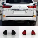 LED Rear Bumper Reflector Lights for 2016-2019 Lexus LX570, Sequential Turn Signal & Brake Tail Lamp