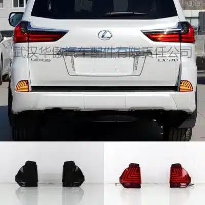 LED Rear Bumper Reflector Lights for 2016-2019 Lexus LX570, Sequential Turn Signal & Brake Tail Lamp LED Rear Bumper Reflector Lights for 2016-2019 Lexus LX570, Sequential Turn Signal & Brake Tail Lamp