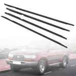 4Pcs Window Weatherstrip Seal Belt Molding Front & Rear Set for 2007-2016 Toyota Land Cruiser LC200, Black Trim