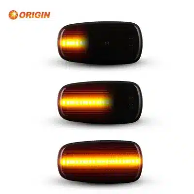 LED Dynamic Side Marker Lights for Toyota Land Cruiser FJ200, Smoked Lens Sequential Amber Fender Indicator Lamps