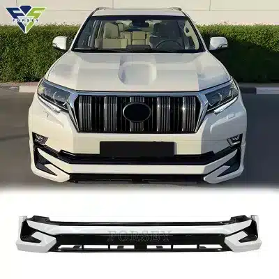 Full Front and Rear Bumper Kit Replacement for Toyota Prado FJ150 2018-2023, White Finish Full Front and Rear Bumper Kit Replacement for Toyota Prado FJ150 2018-2023, White Finish