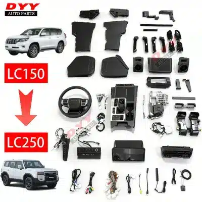 Interior Dashboard Conversion Kit Upgrade Fit for 2010-2023 Toyota Prado LC150 to LC250 Style, Leather Steering Wheel Included Interior Dashboard Conversion Kit Upgrade Fit for 2010-2023 Toyota Prado LC150 to LC250 Style, Leather Steering Wheel Included
