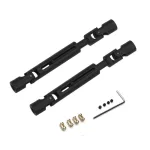 Metal Drive Shaft Upgrade Pair for MN Model 1/12 MN168 MN78 MN82 Toyota LC79 RC Crawler, Black Alloy