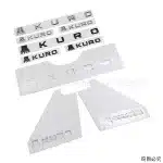 Black KURO Edition 3D Body Rear Hood Emblem Sticker Set for Lexus LX570
