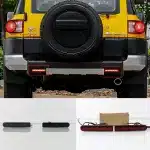 Rear Bumper LED Tail Light Assembly for 2007-2022 Toyota FJ Cruiser, Sequential Turn Signal Brake Driving Fog Lamps, Red Lens (Pair)