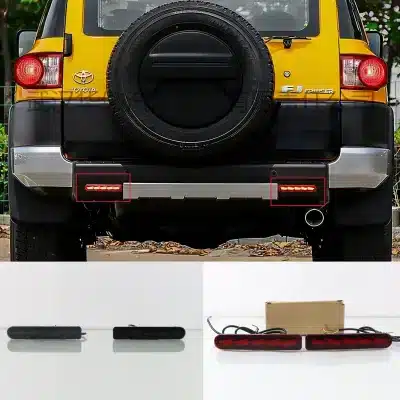 Rear Bumper LED Tail Light Assembly for 2007-2022 Toyota FJ Cruiser, Sequential Turn Signal Brake Driving Fog Lamps, Red Lens (Pair) Rear Bumper LED Tail Light Assembly for 2007-2022 Toyota FJ Cruiser, Sequential Turn Signal Brake Driving Fog Lamps, Red Lens (Pair)
