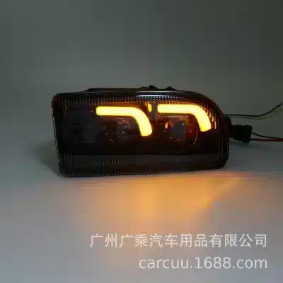 LED DRL Fog Lights Assembly for 1998-2008 Toyota Land Cruiser FJ100 LC100, White DRL Yellow Turn Signal 3-Function Lamp LED DRL Fog Lights Assembly for 1998-2008 Toyota Land Cruiser FJ100 LC100, White DRL Yellow Turn Signal 3-Function Lamp