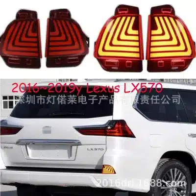 LED Rear Bumper Tail Light Brake Lamp Assembly for 2016-2019 Lexus LX570, IP66 Waterproof LED Rear Bumper Tail Light Brake Lamp Assembly for 2016-2019 Lexus LX570, IP66 Waterproof