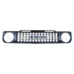 Front Bumper Grille Mesh Replacement for 2024 Toyota Land Cruiser LC76, ABS Plastic Black Finish
