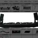 Rear Bumper Cover Fascia Replacement for Lexus GX460, Fits OEM 52159-6A923, High-Grade ABS