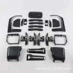 Carbon Fiber Style Hood Molding Trim for 2024 Toyota Prado LC250 Land Cruiser, Front Bonnet Accent Guard